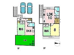 那覇市字真地中古戸建 4LDKの間取り