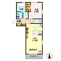 グリーンコート本郷  ｜ 長野県長野市三輪 3丁目（賃貸アパート1LDK・1階・40.84㎡） その2