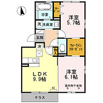 Ｂ-ＦＬＡＴ 101 ｜ 長野県長野市中御所２丁目（賃貸アパート2LDK・1階・52.54㎡） その2