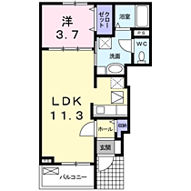 ＲＡＭ・ＫＯＩＣＨＩ 102 ｜ 長野県長野市安茂里小市３丁目29-26（賃貸アパート1LDK・1階・37.13㎡） その2