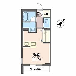 シャーメゾンフェリス ワンルームの間取図画像