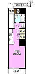 メゾン.フォンテーヌ ワンルームの間取図画像