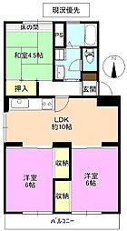 テレパレス丹波島2 3LDKの間取図画像