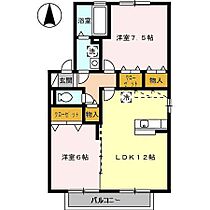 アンシャンテ 102 ｜ 福岡県うきは市吉井町生葉726-2（賃貸アパート2LDK・1階・59.58㎡） その2