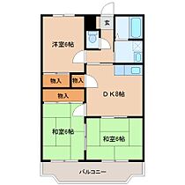 レガシー栄 201 ｜ 大分県玖珠郡玖珠町大字帆足2194-1（賃貸マンション3DK・2階・58.59㎡） その2