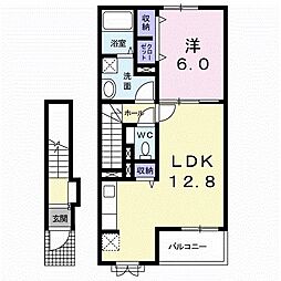 マーヴェラス2 1LDKの間取図画像