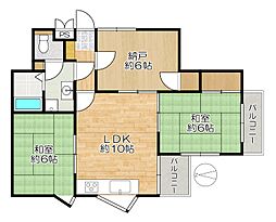 間取図画像 2SLDK