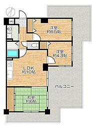 ブロードコースト須磨 3LDKの間取図画像