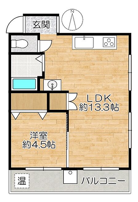 1LDK 間取り