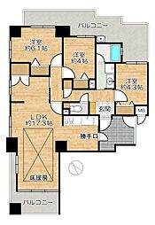 ワコーレグランシティ東山 3LDKの間取図画像