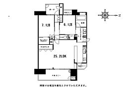 サーパスシティ桜井町 2LDKの間取図画像