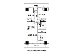 アルファステイツ梅ノ辻 3LDKの間取図画像