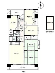アーネスト能茶山 5LDKの間取図画像