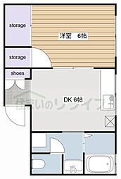 蓮田ビル 1DKの間取図画像