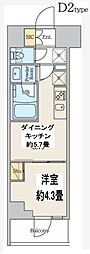 墨田区吾妻橋2丁目マンション 1DKの間取図画像