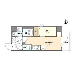 つくばエクスプレス 浅草駅 徒歩6分の賃貸マンション 6階1DKの間取り