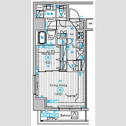 リライア東京墨田 1LDKの間取図画像