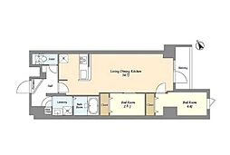 アルファコート曳舟2 2LDKの間取図画像