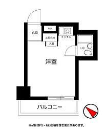 東京メトロ千代田線 根津駅 徒歩1分の賃貸マンション 10階ワンルームの間取り