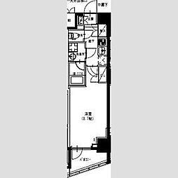 東武伊勢崎線 曳舟駅 徒歩5分の賃貸マンション 11階1Kの間取り