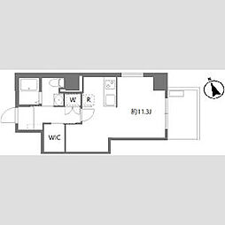 アリカ曳舟2 ワンルームの間取図画像