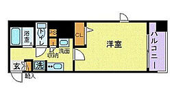 スカイコート浅草雷門 1Kの間取図画像