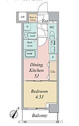 グランカーサ曳舟 1DKの間取図画像