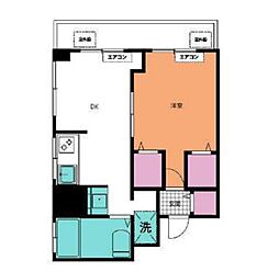 コーポニュー吾妻 1DKの間取図画像