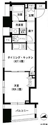 パークキューブ浅草田原町 1DKの間取図画像