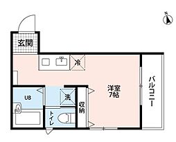 グランピア曳舟 ワンルームの間取図画像