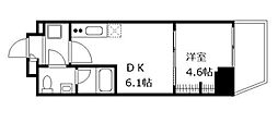 ベルグレード浅草DUE 1DKの間取図画像