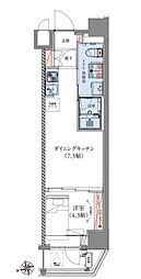 CREATIF蔵前 1DKの間取図画像