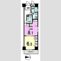 アール・ケープラザ浅草 1LDKの間取図画像