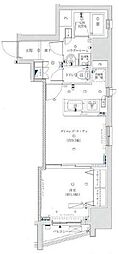 フェルクルール上野駅前 1DKの間取図画像