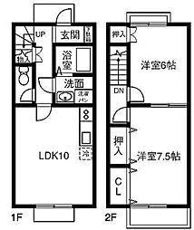 Bliss Ful Perchみずほ（ブリスフルパーチェ） 1階2LDKの間取り
