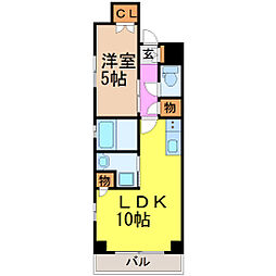 名古屋市営桜通線 桜山駅 徒歩2分の賃貸マンション 4階1LDKの間取り