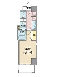 スリーアイランドタワー千種 1Kの間取図画像