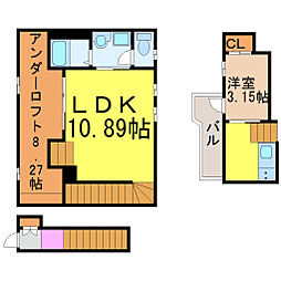 Feliz ワンルームの間取図画像