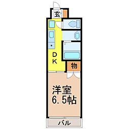 セントラル瑞穂 1DKの間取図画像