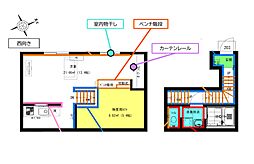 RadIAnce桜本町(レイディエンス桜本町) ワンルームの間取図画像