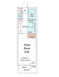 リブリ・覚王山1 1Kの間取図画像