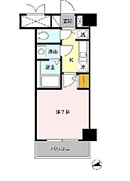ヴィラマリオン 1Kの間取図画像