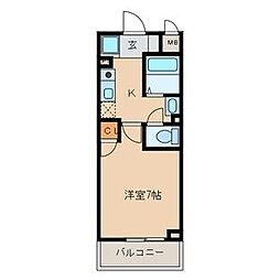 Prendre2 1Kの間取図画像