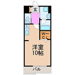 レジデンスSUN.K ワンルームの間取図画像