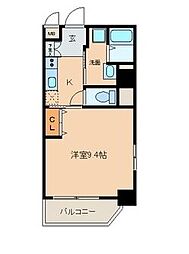 ピースプレイス牛巻 1Kの間取図画像