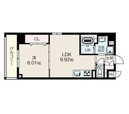 名古屋市瑞穂区川澄町1丁目マンション 1LDKの間取図画像