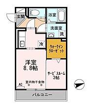 愛知県名古屋市昭和区御器所３丁目（賃貸アパート1LDK・3階・33.67㎡） その2