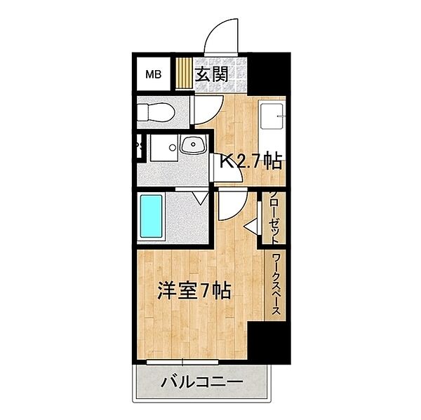 グラーヴェ三の丸 1102｜茨城県水戸市三の丸2丁目(賃貸マンション1K・11階・26.33㎡)の写真 その2