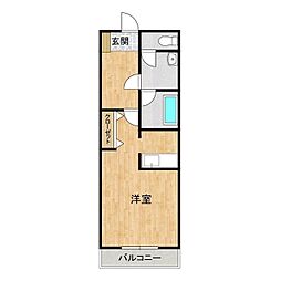 ゴールドレジデンス 1Kの間取図画像