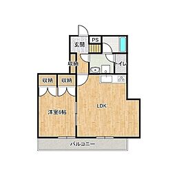 NATSUMIマンション 1LDKの間取図画像